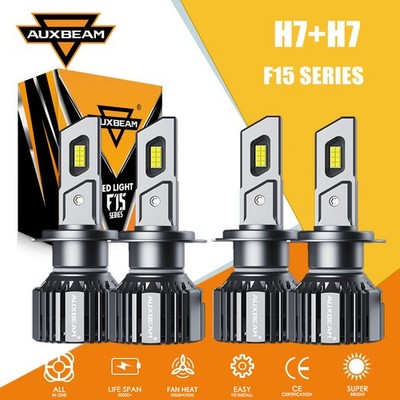 For BMW X3 2004-2017 AUXBEAM H7+H7 180W LED Headlight High Low Beam Bulbs 6500K