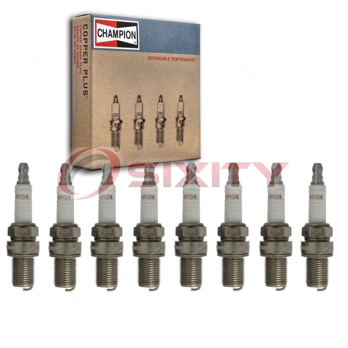 8 pc Champion 1008 Spark Plugs for R6918C9 R6918B9 QC59C Ignition Wire oe