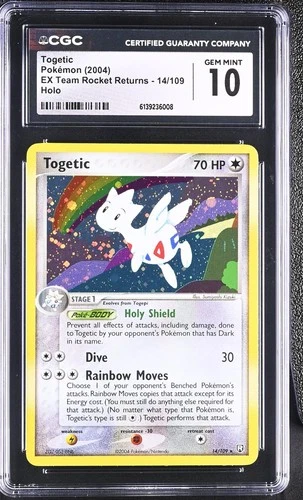 Pokemon Togetic 14/109 Holo EX Team Rocket Returns - CGC 10