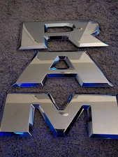 Used Mopar Emblem Set For 2015-2024 Ram 1500 2500 3500 Letters Chrome