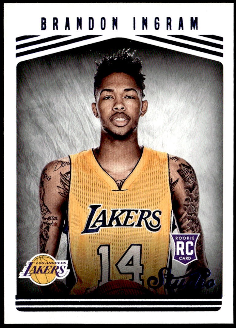2016-17 Panini Studio #176 Brandon Ingram Rookie E1