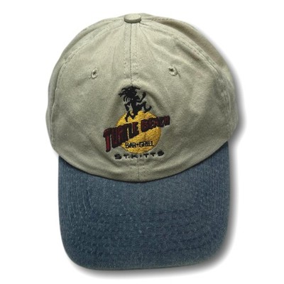 Turtle Beach Baseball Cap Beige Adjustable Hook Loop Vintage