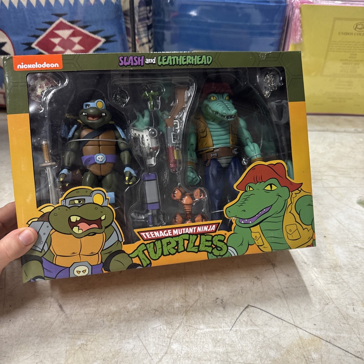 NECA TMNT Teenage Mutant Ninja Turtles & Slash Leatherhead 2
