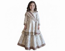 Pakistani/indian little girls 3 piece customize Sharara suit , 7-8 years