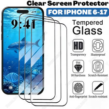 Tempered Glass Screen Protector For iPhone17 16 15 14 13 12 11 XR XS X 8 7 6 Lot