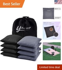 Professional Outdoor Cornhole Bags Set   8 Bean Bags with Convenient Tote