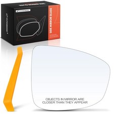 Right Passenger Side Heated Mirror Glass with Backing Plate Compatible with