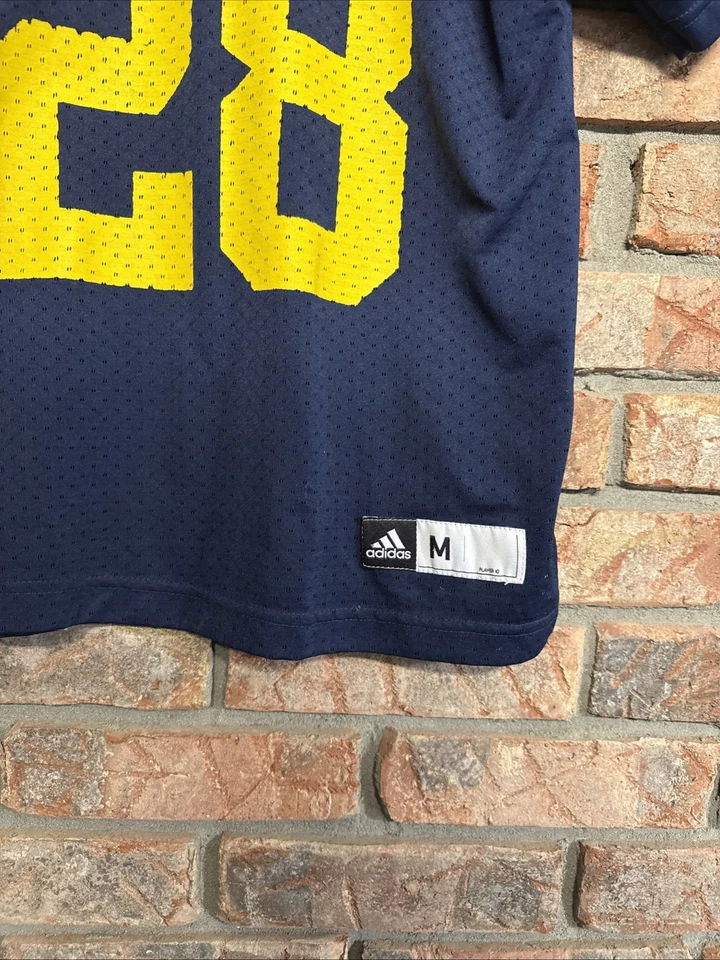 adidas MICHIGAN WOLVERINES #28 Football Jersey SIZE Kids Youth Medium 10/12 - Image 2 of 4