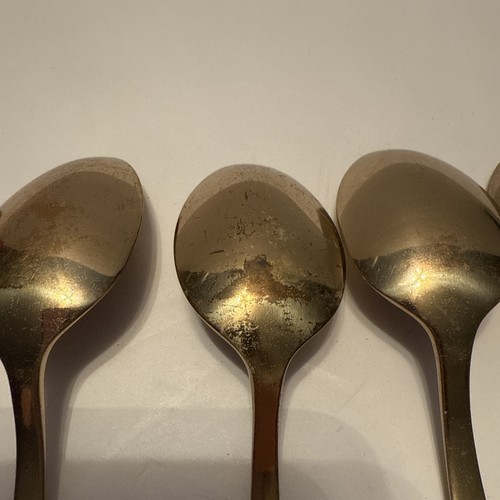 Vintage Dirigold Dirilyte Goldbesteck Besteck Löffel Menge 5 (B) - Bild 8 von 8
