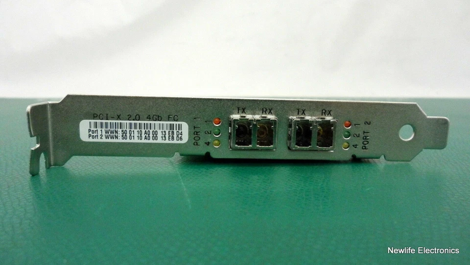HP 418936-001 StorageWorks FC1243 Dual-port 4Gb PCI-X 2.0 FC Host Bus Adapter - Image 3 of 4