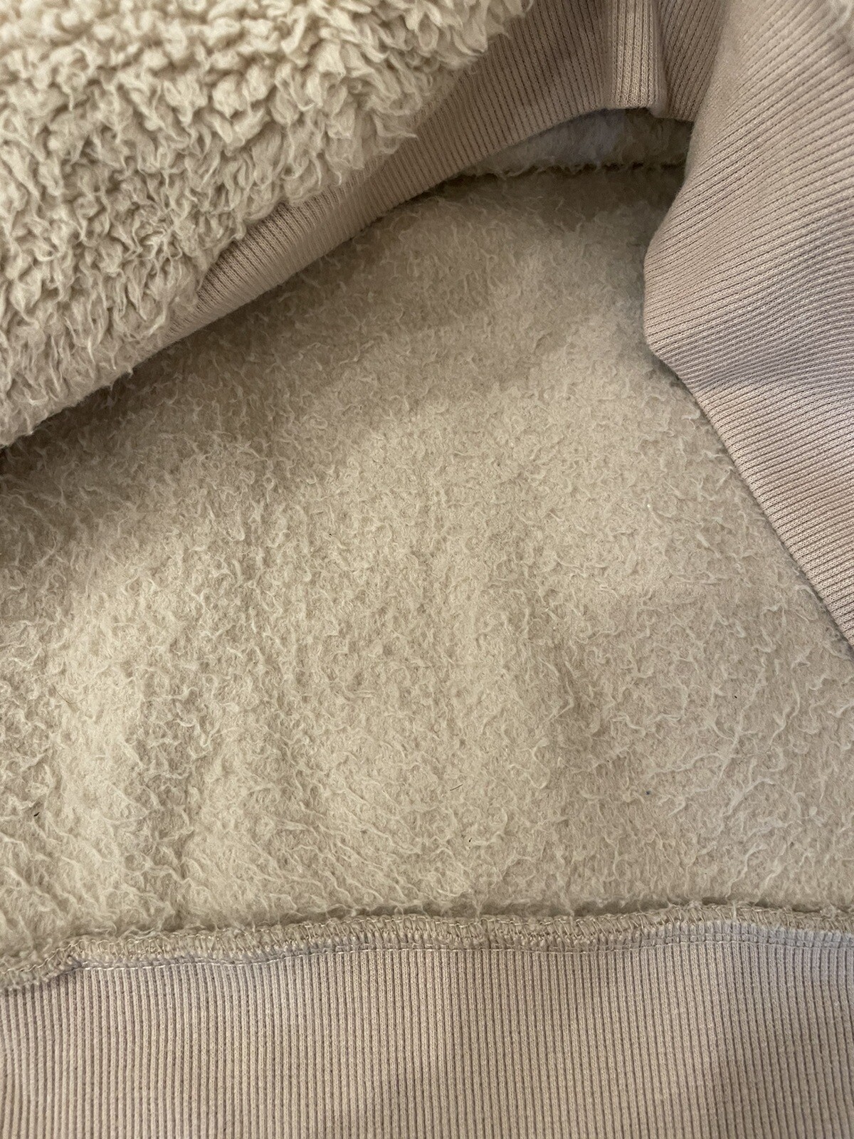 Calvin Klein Womens Fleece Jacket L Fuzzy Teddi Sherpa 1/4 Zip Pullover