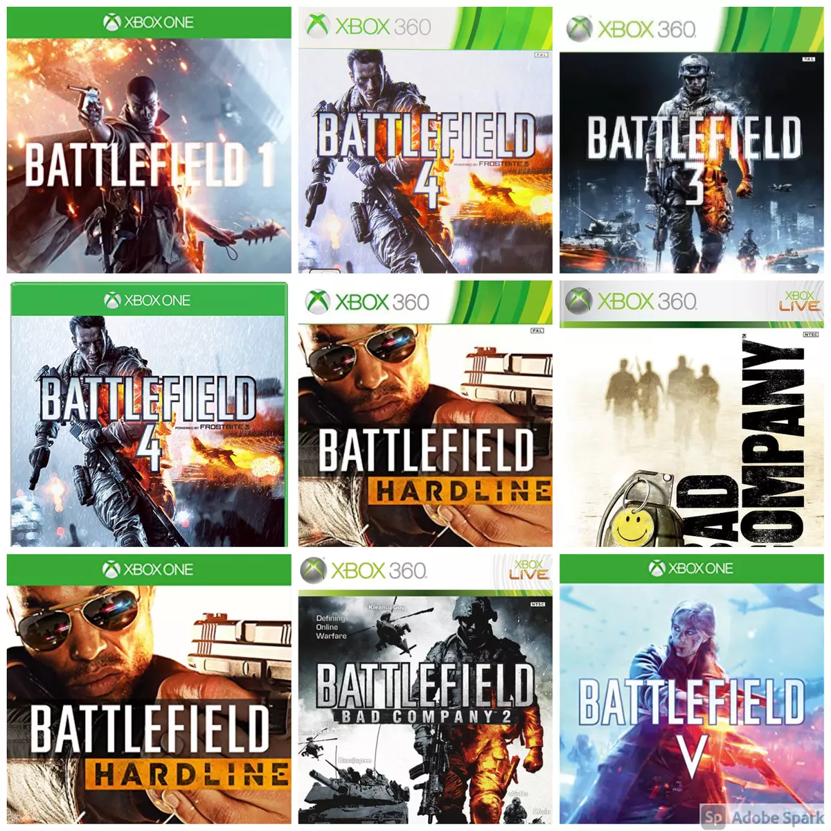 Battlefield Xbox One Xbox 360 Games - Choose Your Game