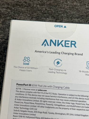 Anker B2718 PowerPort III 65W Pod Lite With Charging Cable - 第 2/2 張圖片