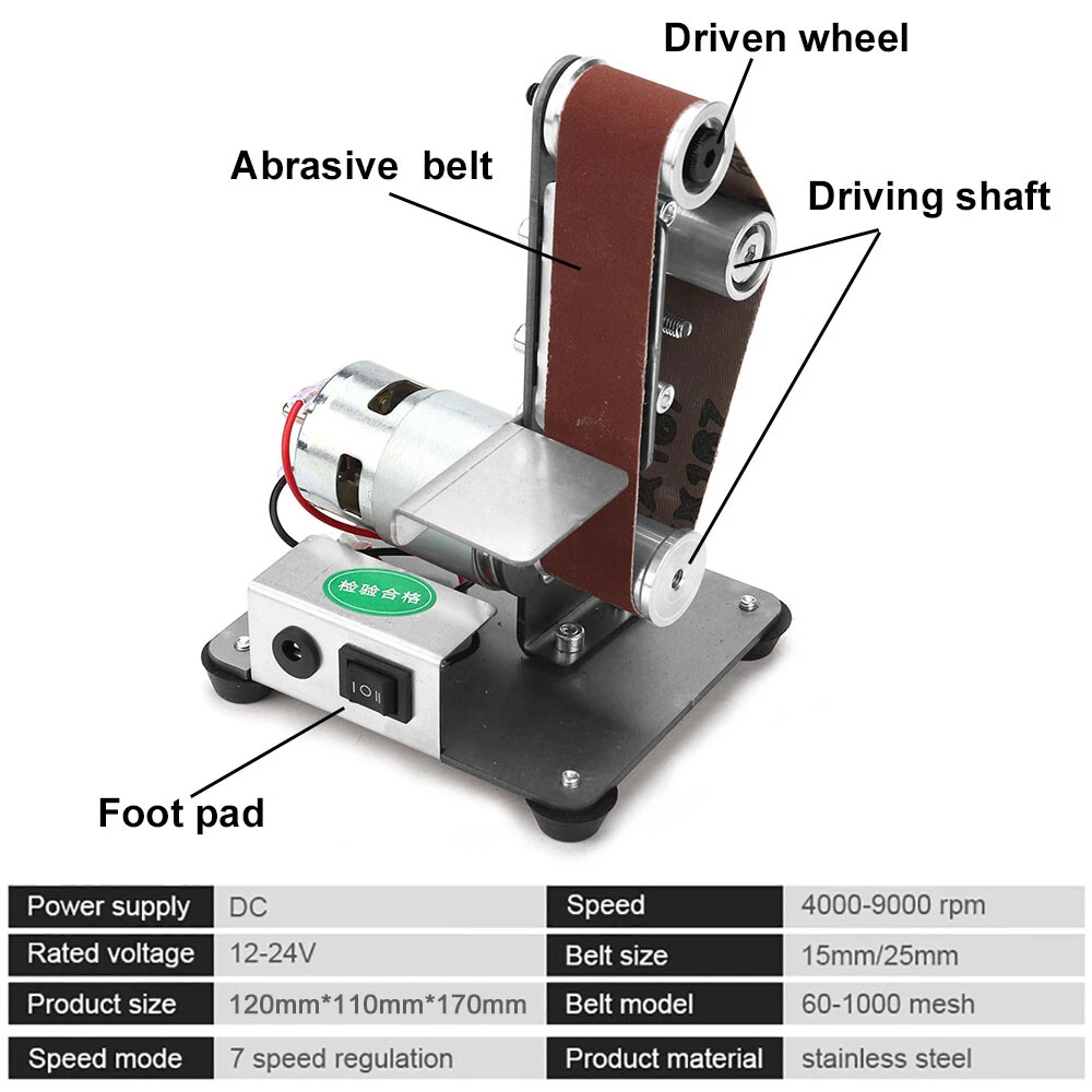 Small Mini Belt Sander DIY 330*15mm 330*25mm Special Abrasive Belt