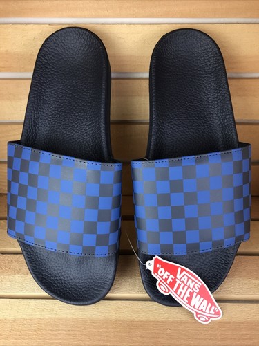 vans slides mens black