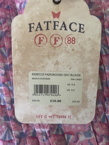 BNWT Fatface Girls Pretty Fairground Blouse Age 4-5 Years - Picture 5 of 8