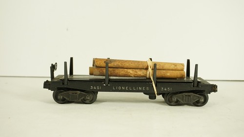Lionel Lines escala O posguerra 3451 automático madera estaca plana coche con caja S20 - Imagen 6 de 16