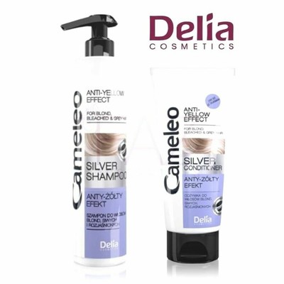 Delia Cameleo Shampoo Silver Anti Yellow Effect For Blonde Grey
