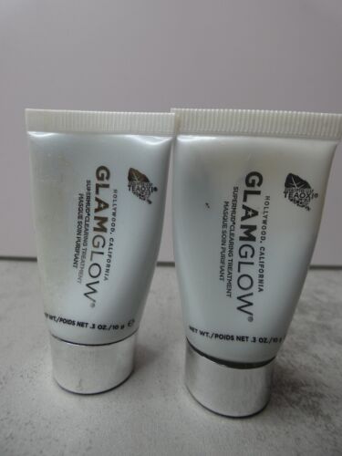 GlamGlow Set of2 Supermud Clearing Treatment Masque Mini 0.3 oz 10g Sealed - Picture 4 of 4