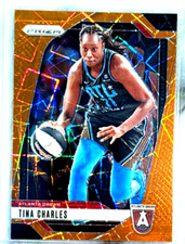 Tina Charles 2024 Panini Prizm WNBA Orange Lazer Prizm Card-#36 Atlanta Dream
