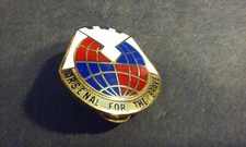 US Military Lapel Insignia Pin ~ Material Command Unit ~ Arsenal for the Brave