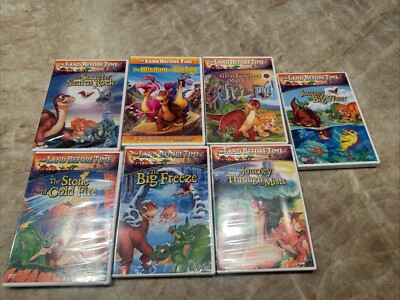 Lot of 7 DVD's ~ The Land Before Time ~ Free Shipping