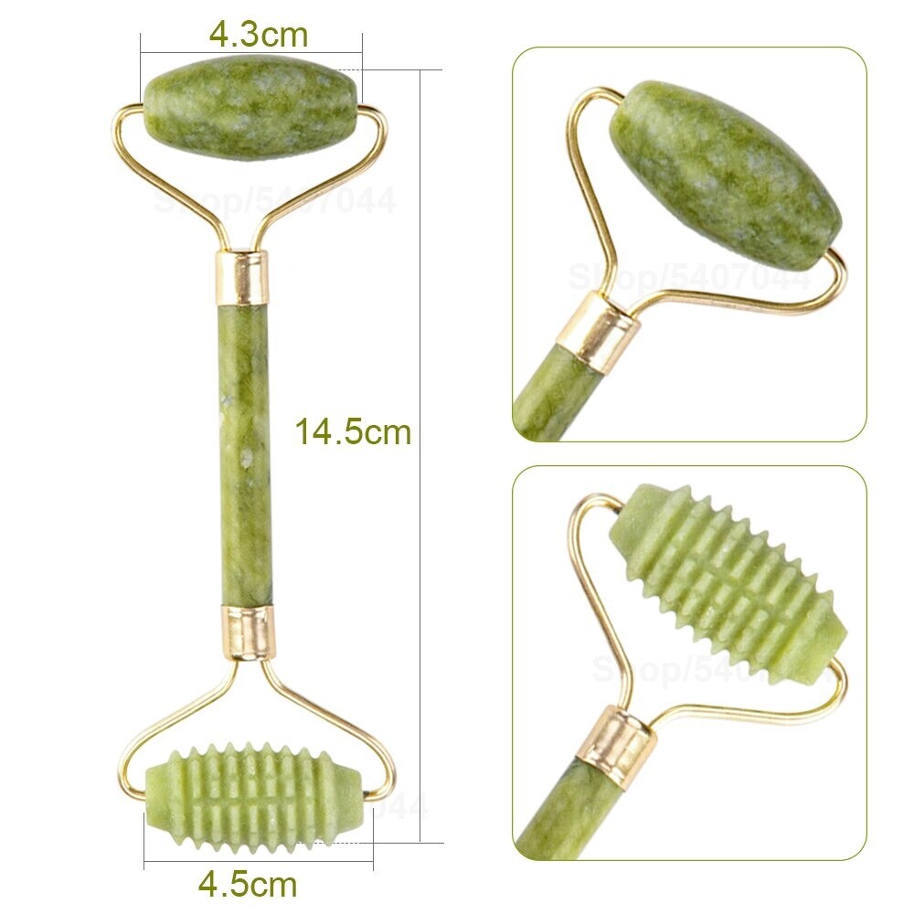 Jade Roller Women's Face Massager Facial Skin Care Tools Natural Gouache Scraper