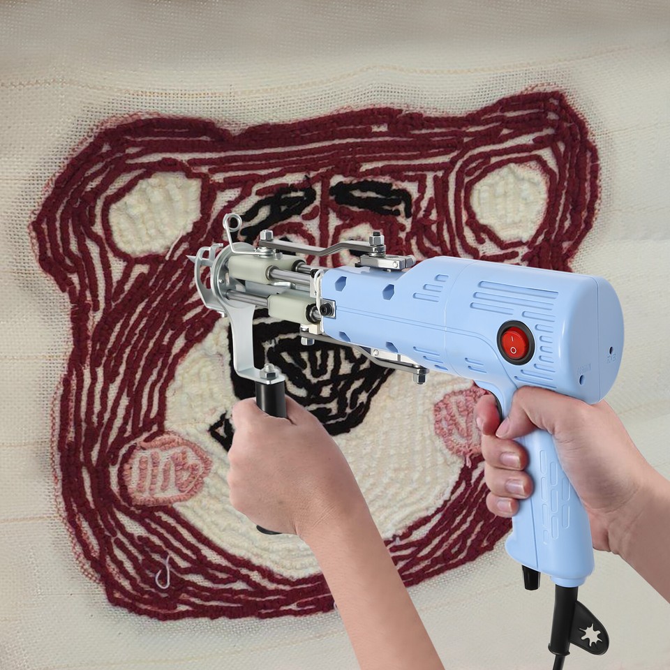 2 in1 Tufting Gun Cut Pile Electric Carpet Weaving Flocking Machine