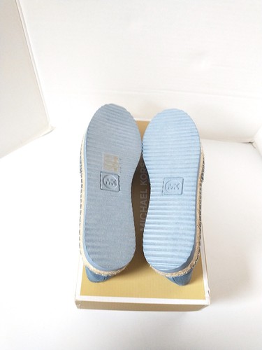 New! MICHAEL KORS ~Size 9~ Women's Vicky Espadrille Denim Flats Shoes Blue - Picture 8 of 8