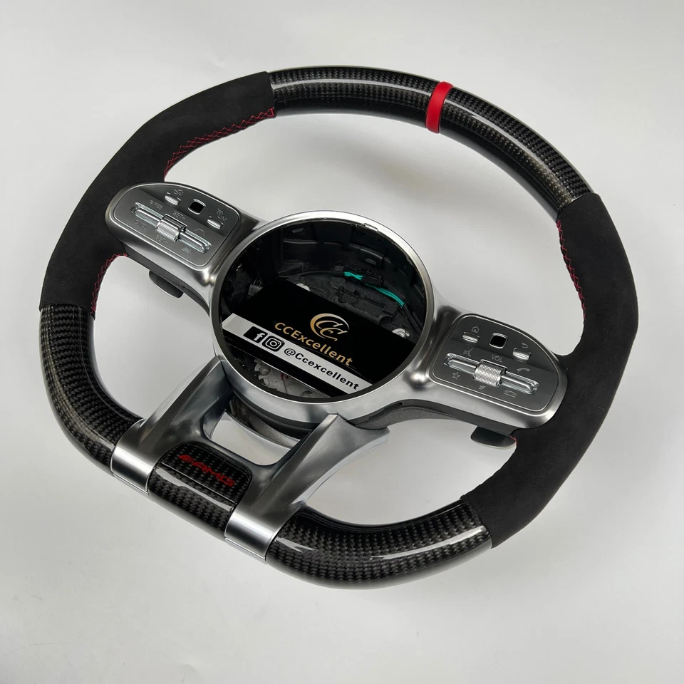 Fit For Mercedes-Benz SLC43 SL63 SL65 GLE43 GLA45 AMG Real Carbon Steering Wheel - Image 2 of 4