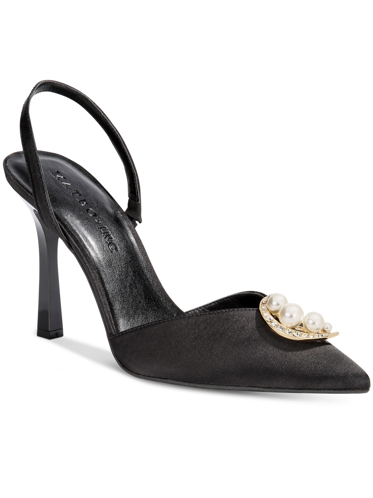 MATEO BY INC Женские черные туфли-лодочки без шнуровки на шпильке Victoria, 8 М