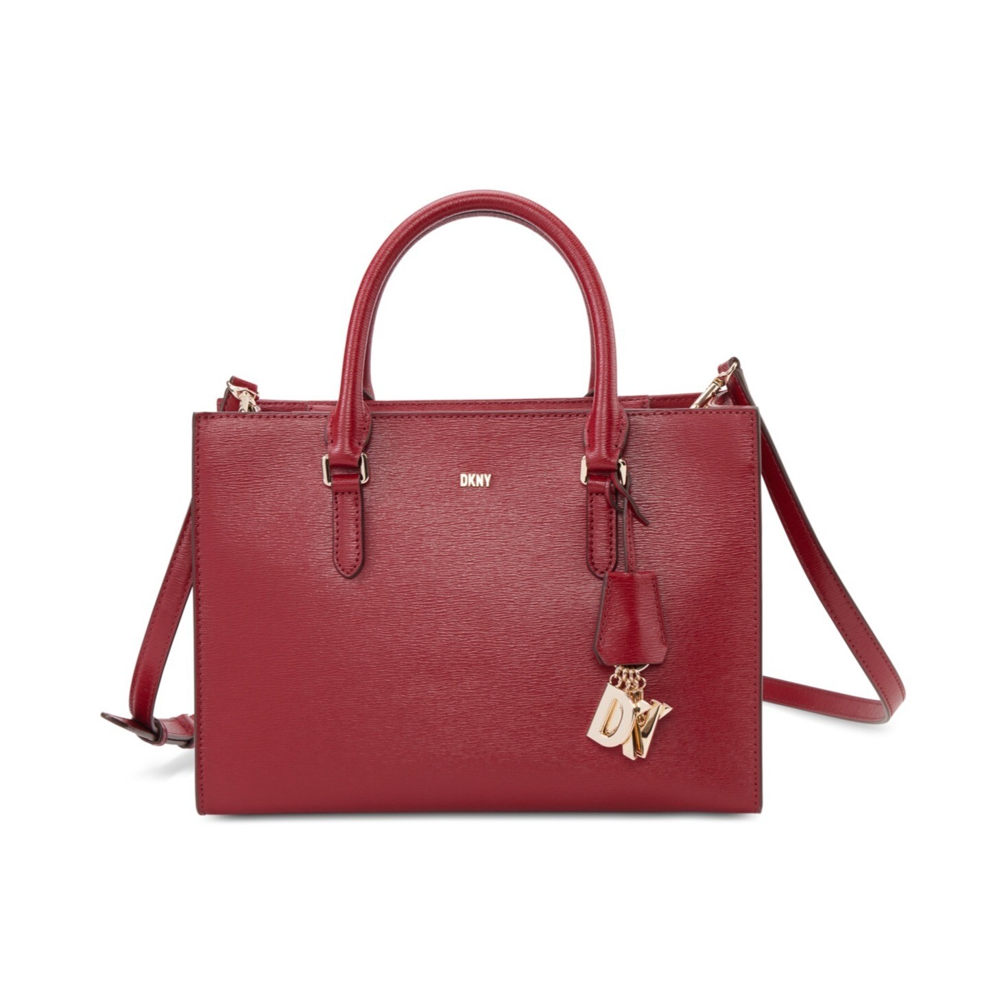 Dkny Perri Small Box Satchel Scarlet Pre-Owned