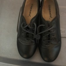Capezio Tap Shoes Woman  s Size 6 Black Lace Up Dance Performance Jazz Leather