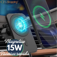 15W CARICATORE WIRELESS AUTO CARICABATTERIE MAGNETICO PER APPLE IPHONE Series