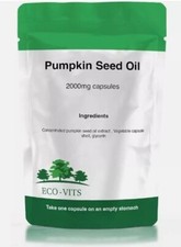 Pumpkin Seed Oil 2000mg Capsules – Supports Prostate Health & Skin Wellness