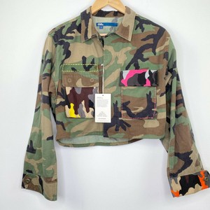 army fatigue crop jacket
