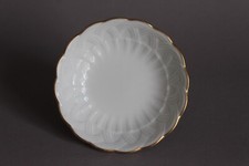 H&ouml;chst Schale Korbschale mit Goldrand Wei&szlig; D 12 cm