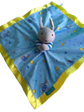 Goodnight Moon Bunny Lovey Baby Security Blanket Crib Toy Plush Satin Border