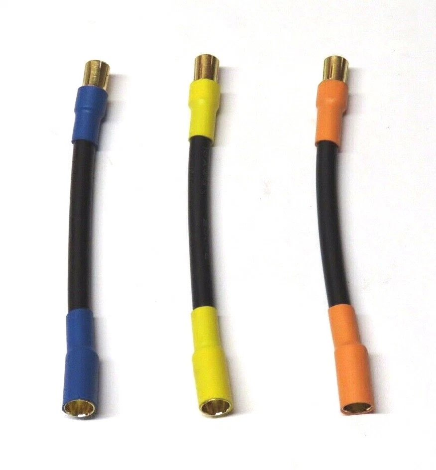 Cables de extensión ESC de 3 pulgadas macho a hembra de bala de 6,5 mm 10 AWG 200C Foto 2 de 4