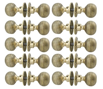 MASSIVE MESSING TÜRKNÖPFE - SET 10 PAAR ''BIENENSTOCK'' STIL