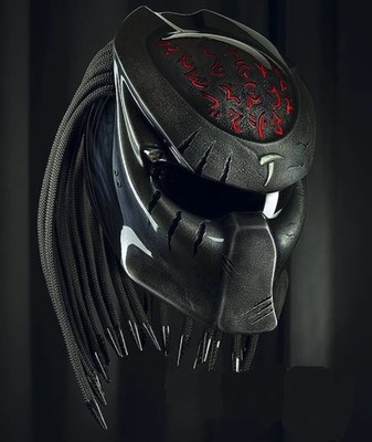 girl motorcycle predator helmet Motorbike Full Flip Up Visor Personalized Helmet with Braids and Warning Lights Modular Helmet for Men Women Motocross Cruiser DOT/ECE Approved 1,M(57-58CM) : Automotive TKTTBD Predator Motorcycle Helmet -
