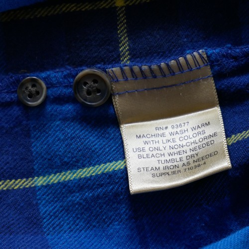 The Foundry Supply Co Flannel Shirt 3XL Blue Plaid Button Up Long Sleeve Camping - Picture 4 of 11
