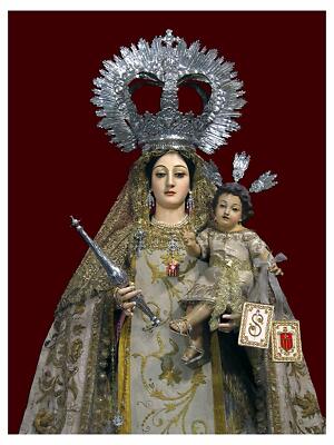 Virgen de las Mercedes Virgin of Mercy Tile Mural Kitchen Backsplash Ceramic