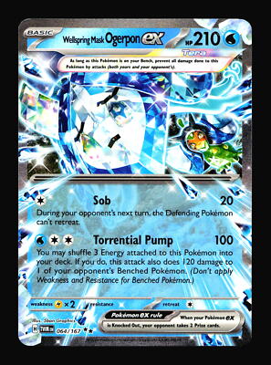 Wellspring Mask Ogerpon ex Twilight Masquerade 064 Pokemon Card T2