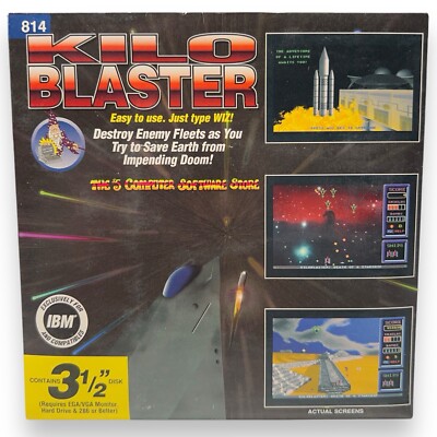 VTG NOS Kilo Blaster Shareware PC Game 3.5  Disk Wiz Technology NEW SEALED!