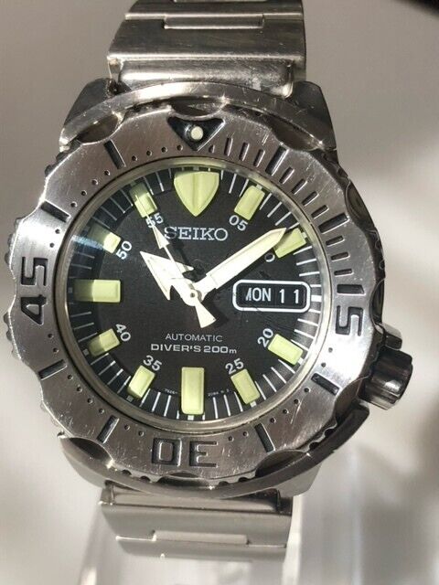 SEIKO 7S26-0350 SKX779 Black Monster SS Automatic Men's SEIKO 7S26-0350 SKX779 Black Monster SS Automatic Men's