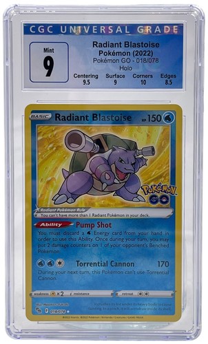 Radiant Blastoise graded CGC 9 for sale on eBay