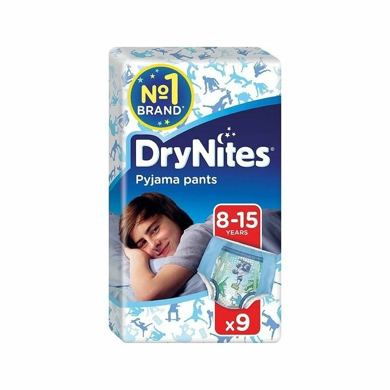 Huggies 8-15 years DryNites for Boys 9 per pack - Pack of 6