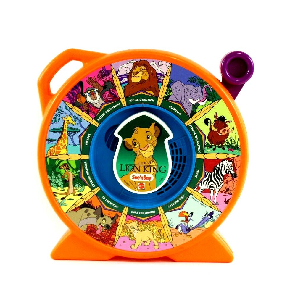 Mattel The Lion King See'nSay Vintage Talking Orange Spin Toy