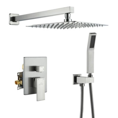 CASAINC 1-Spray Patterns with 2.5 GPM 10 in. Wall Mount Dual Shower Heads Shower
